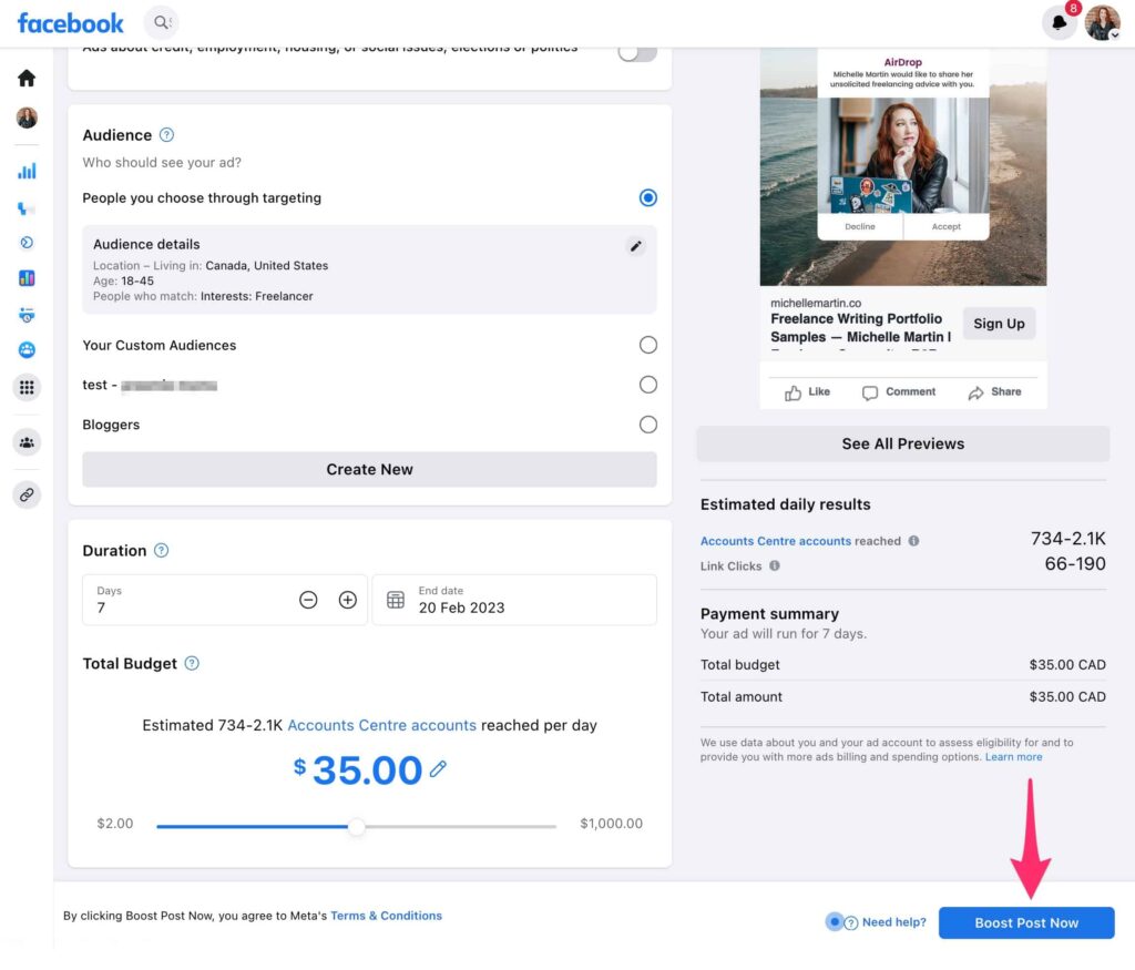 Functionality on Facebook for 'Boosting posts' allows targeted reach based on demographics like age and gender, a tactic for how small and local businesses boost their visibility on the platform.